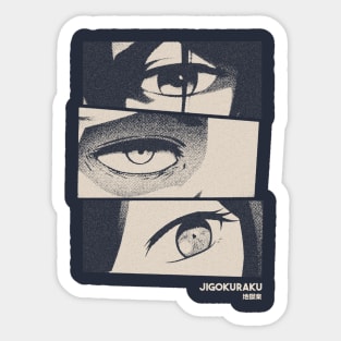 Jigokuraku Gloomy Halftone Fanart Design Sticker